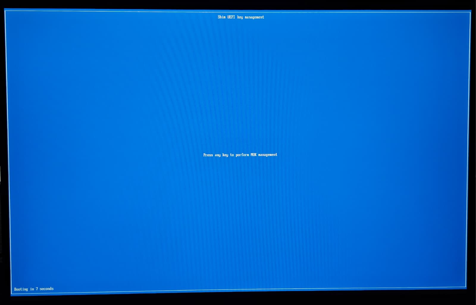 Press any key — quickly